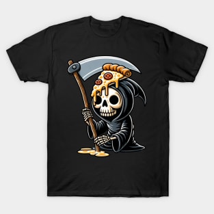 Grim Reaper  with Pizza, Funny Pizza lover T-Shirt